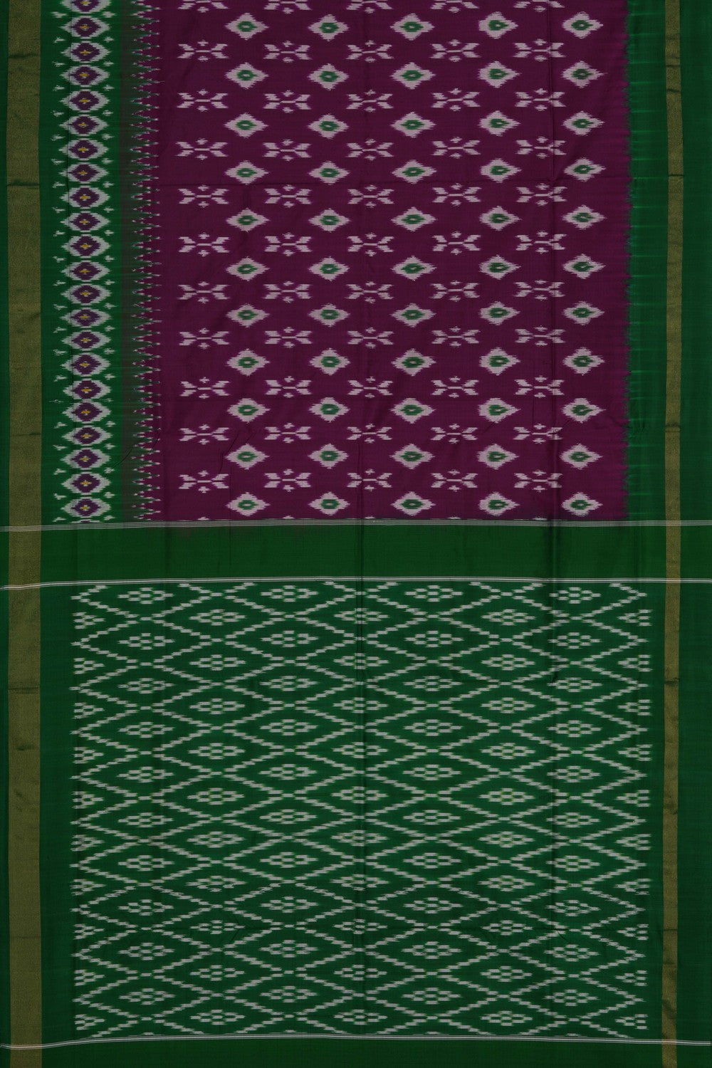 Image of Pochampally Ikat Purple Saree